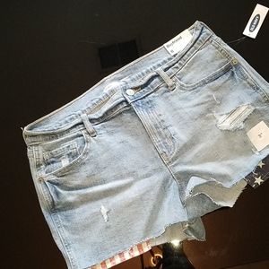 Denim short shorts